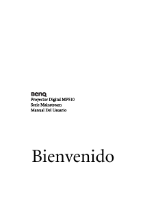 Manual de uso BenQ MP510 Proyector