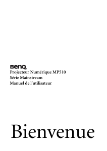 Mode d’emploi BenQ MP510 Projecteur