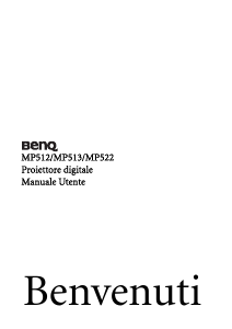 Manuale BenQ MP513 Proiettore