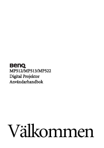 Bruksanvisning BenQ MP513 Projektor
