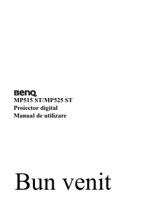 Manual BenQ MP525 ST Proiector