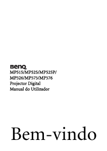 Manual BenQ MP525P Projetor