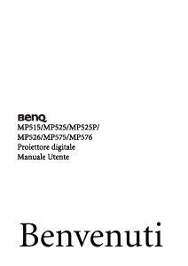 Manuale BenQ MP525P Proiettore