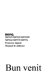 Manual BenQ MP525P Proiector