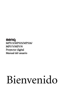 Manual de uso BenQ MP575 Proyector