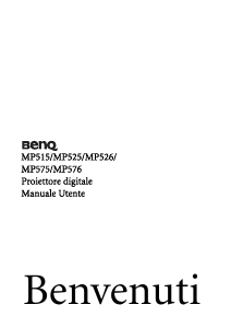 Manuale BenQ MP575 Proiettore