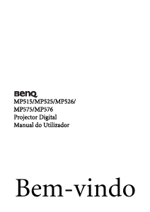 Manual BenQ MP575 Projetor