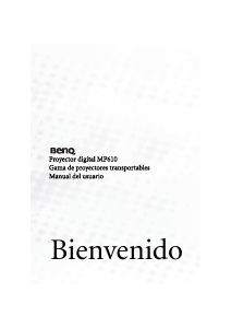 Manual de uso BenQ MP610 Proyector