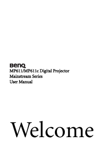 Manual BenQ MP611C Projector