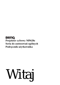 Instrukcja BenQ MP620C Projektor
