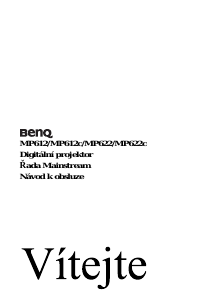 Manuál BenQ MP622C Projektor