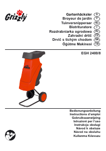 Manuál Grizzly EGH 2400/8 Zahradní drtička