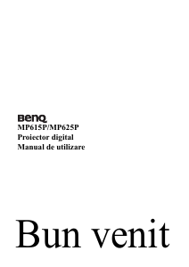 Manual BenQ MP625P Proiector