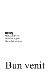 Manual BenQ MP670 Proiector