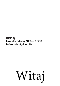 Instrukcja BenQ MP722 Projektor