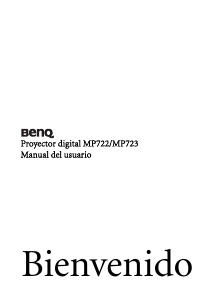 Manual de uso BenQ MP722 Proyector