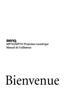 Mode d’emploi BenQ MP722 Projecteur