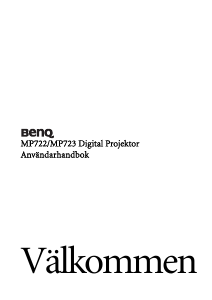 Bruksanvisning BenQ MP722 Projektor