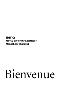 Mode d’emploi BenQ MP723 Projecteur