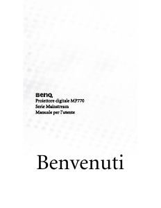 Manuale BenQ MP770 Proiettore