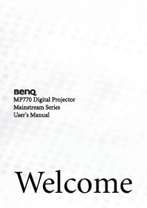 Manual BenQ MP770 Projector