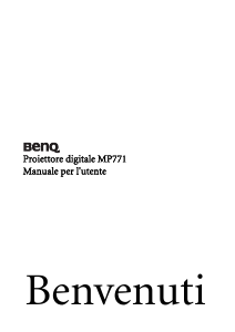 Manuale BenQ MP771 Proiettore