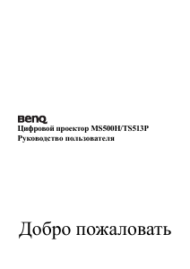 Руководство BenQ MS500H Проектор