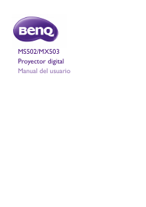 Manual de uso BenQ MS502 Proyector