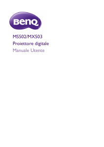 Manuale BenQ MS502 Proiettore
