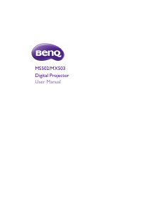 Manual BenQ MS502 Projector