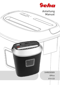 Manual Geha Office X10CD Paper Shredder