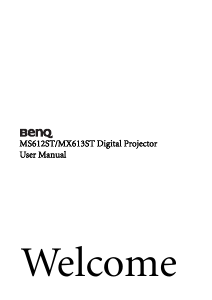 Manual BenQ MS612ST Projector