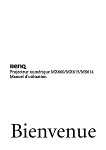 Mode d’emploi BenQ MS614 Projecteur