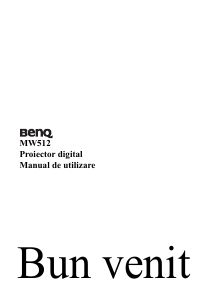 Manual BenQ MW512 Proiector