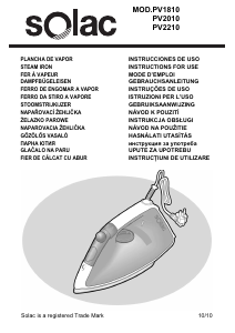 Manual de uso Solac PV2210 Volta 2400 Plus Plancha