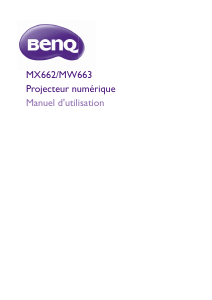 Mode d’emploi BenQ MW663 Projecteur