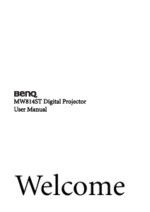 Manual BenQ MW814ST Projector