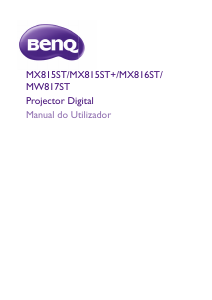 Manual BenQ MW817ST Projetor