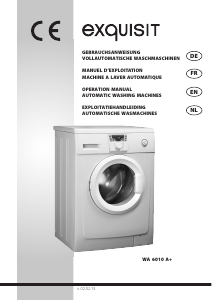 Handleiding Exquisit WA 6010 A+ Wasmachine