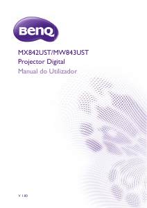 Manual BenQ MW843UST Projetor