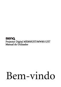 Manual BenQ MW851UST Projetor