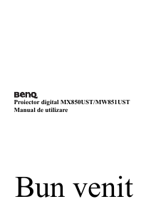 Manual BenQ MW851UST Proiector