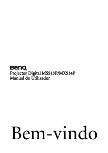 Manual BenQ MX514P Projetor