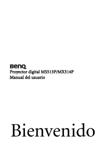 Manual de uso BenQ MX514P Proyector