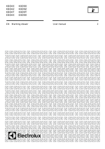 Manual Electrolux EBD4X Warming Drawer