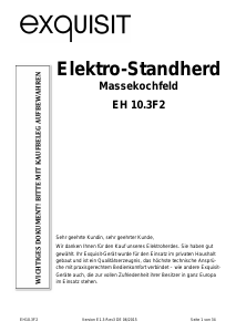 Bedienungsanleitung Exquisit EH 10.3F2 Herd