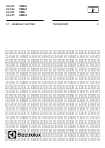 Kasutusjuhend Electrolux KBD4T Soojendussahtel