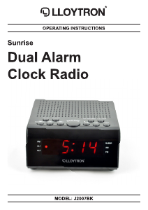 Manual Lloytron J2007BK Sunrise Alarm Clock Radio