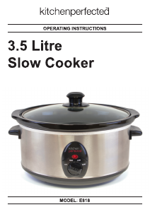 Manual Kitchen Perfected E818SS Slow Cooker