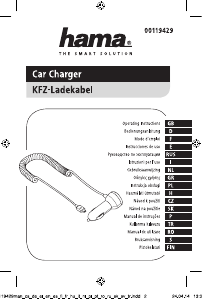 Manuál Hama 00119429 Nabíječka do auta